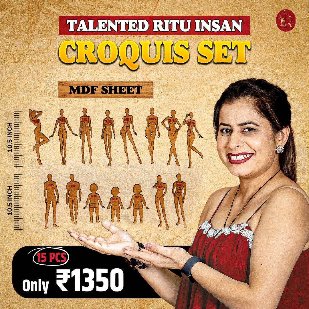 Talented Ritu Insan Croquis Set (MDF Sheet)