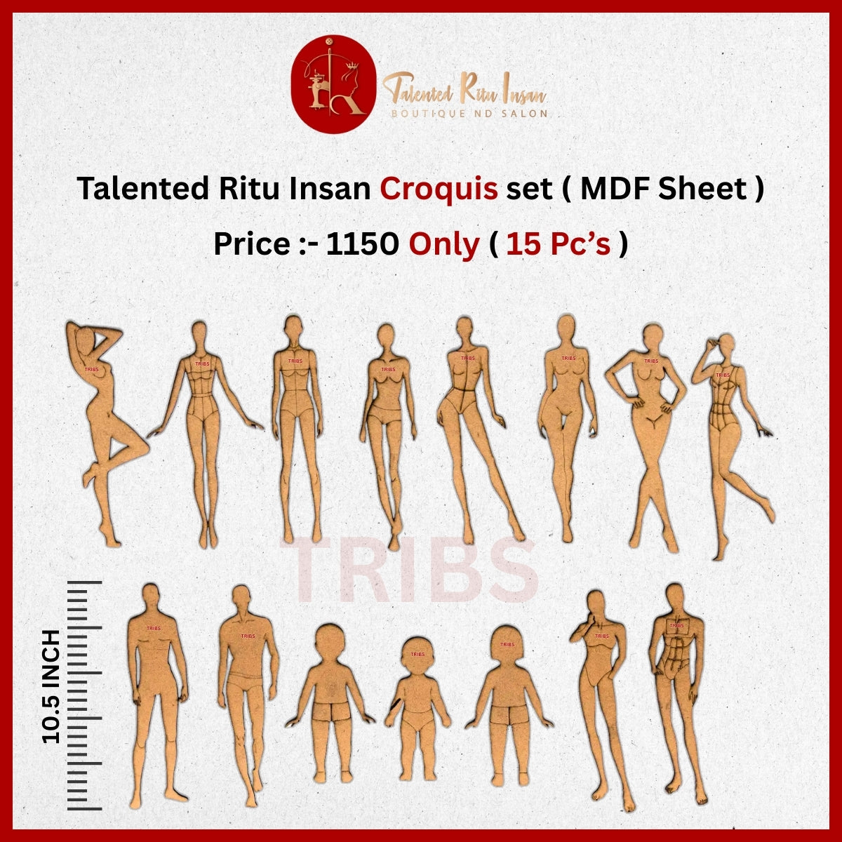 Talented Ritu Insan Croquis Set (MDF Sheet)