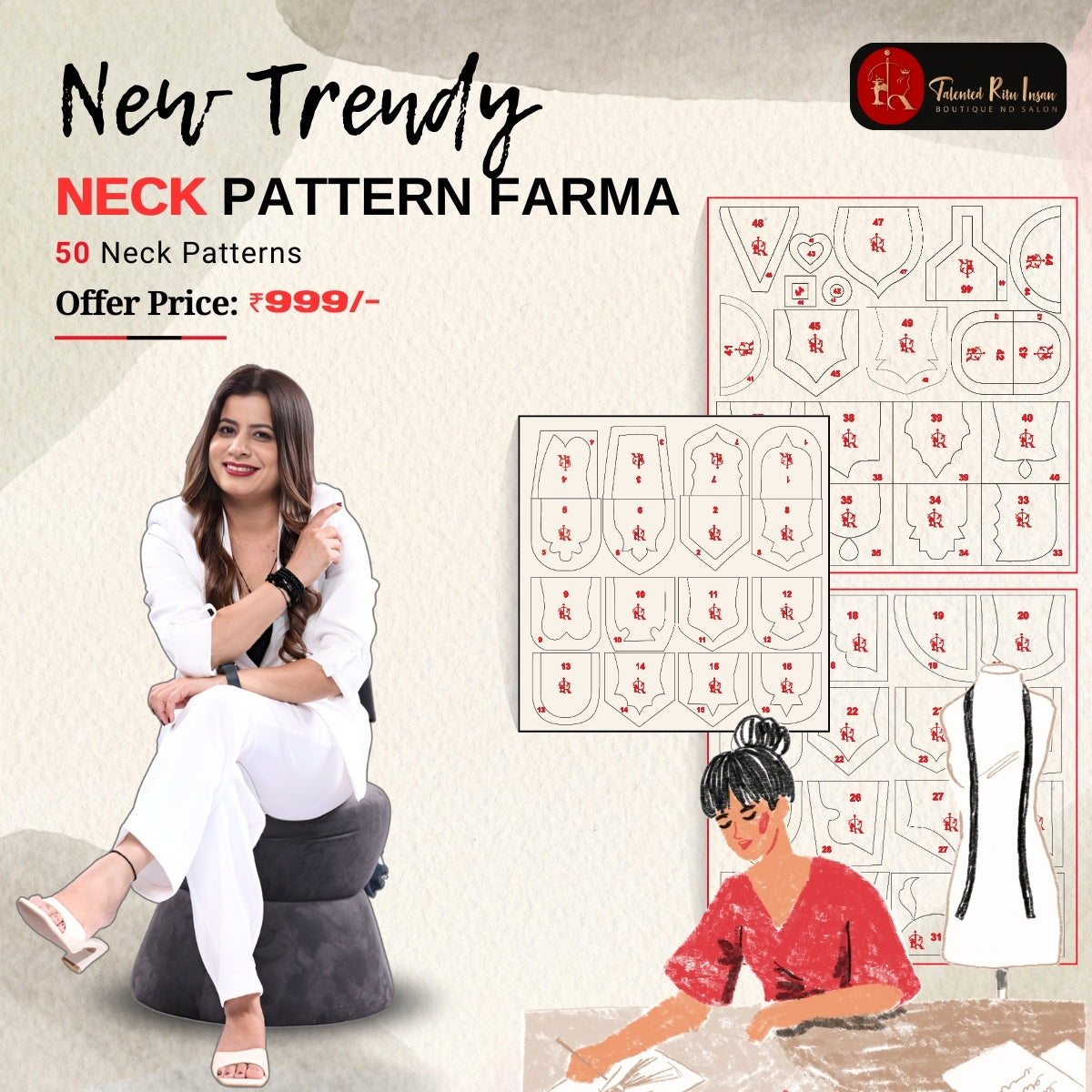 New Trendy Neck Pattern Farma – 50 Neck Designs